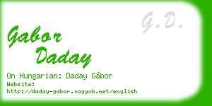 gabor daday business card